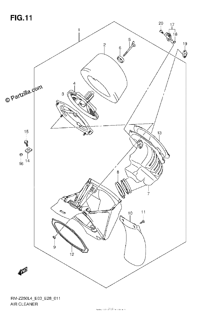 Diagrama de AIR CLEANER
