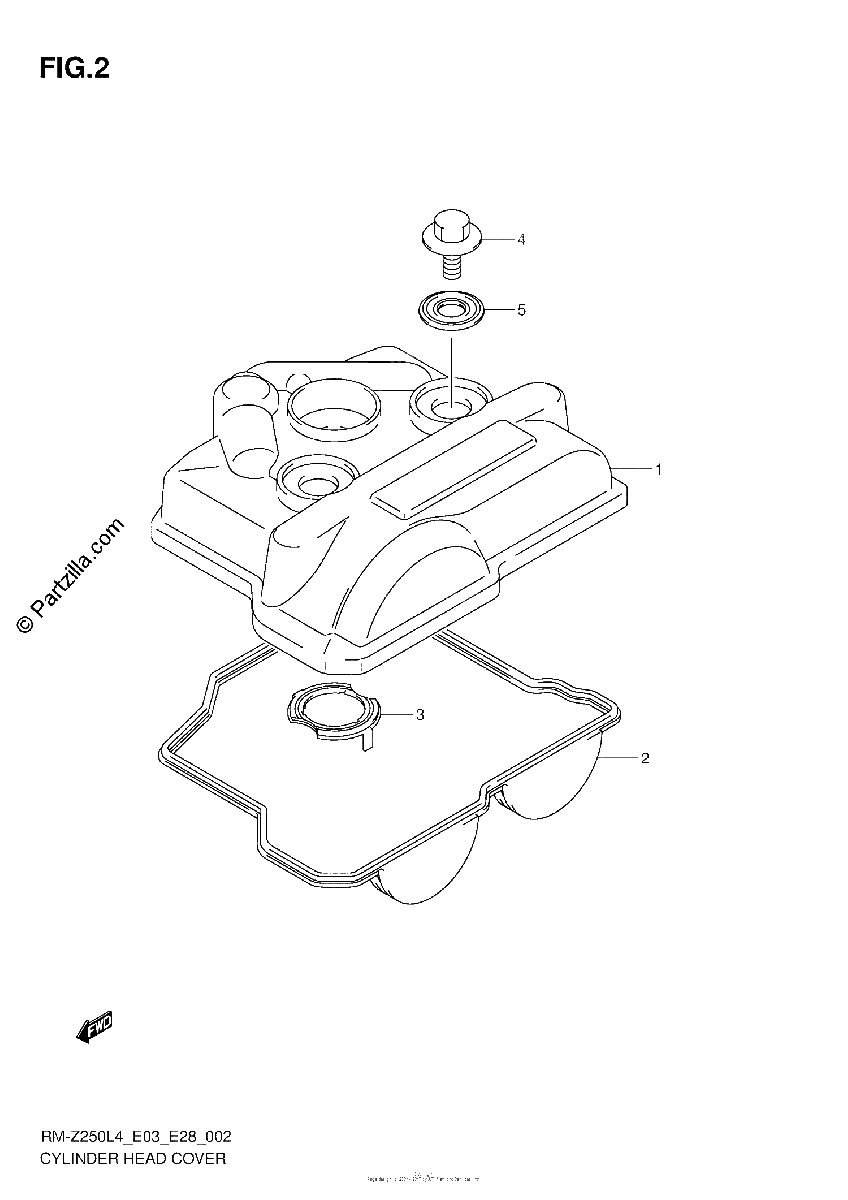 Diagrama de CYLINDER HEAD COVER