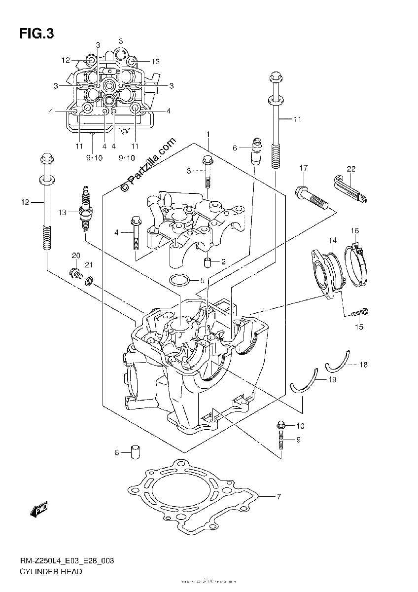 Diagrama de CYLINDER HEAD