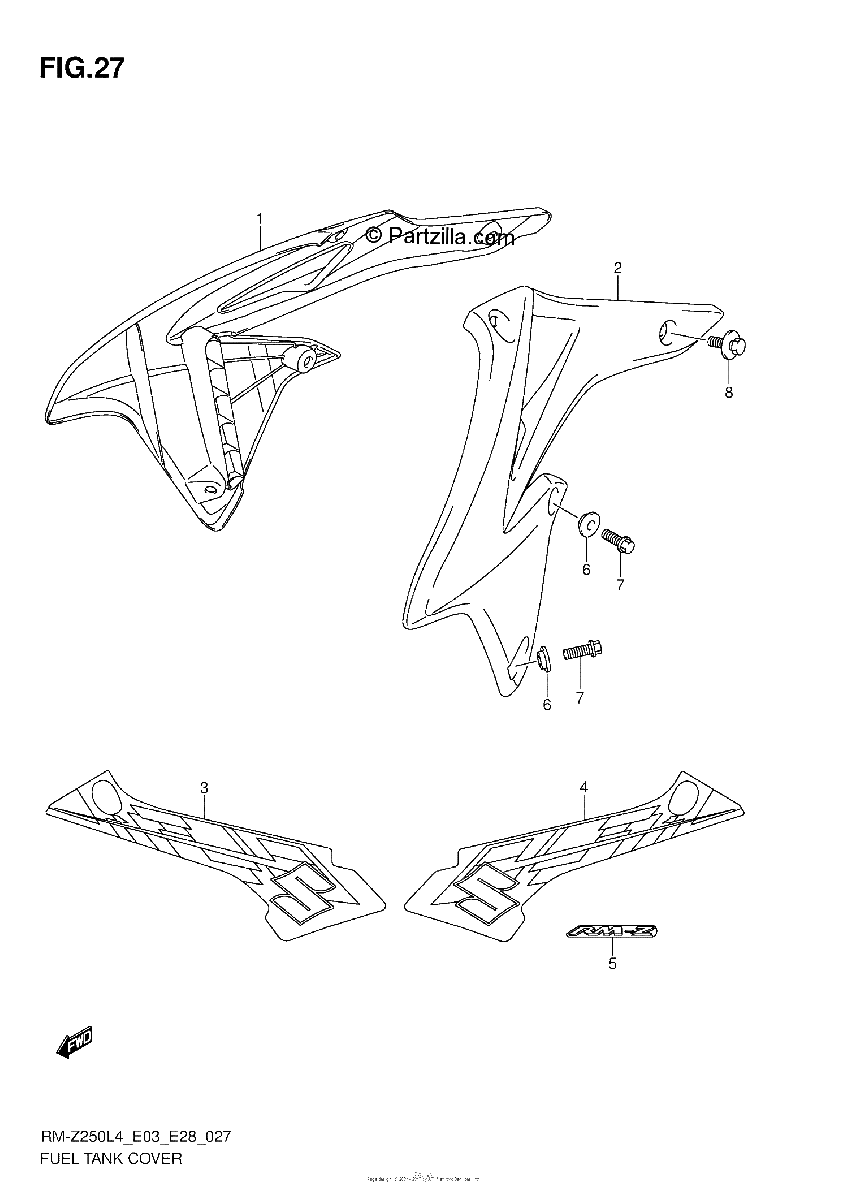 Diagrama de FUEL TANK COVER