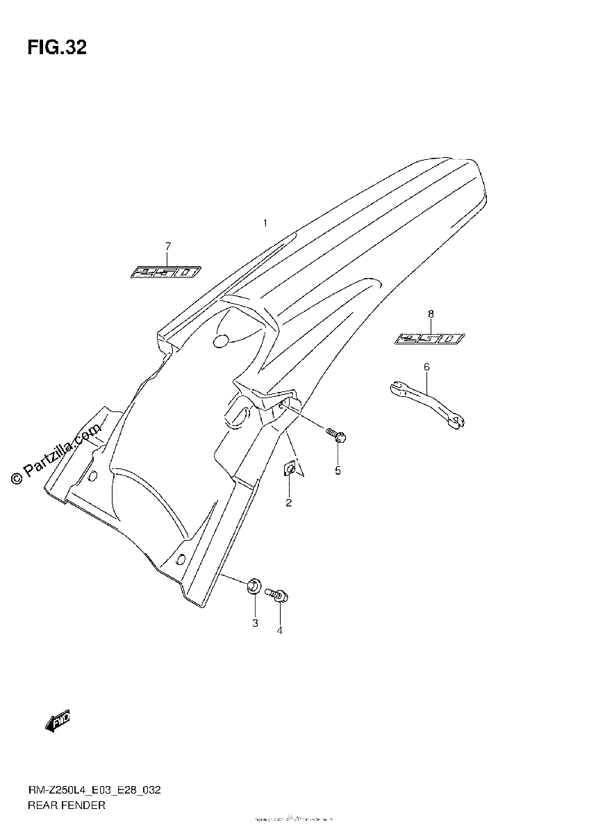 Diagrama de REAR FENDER