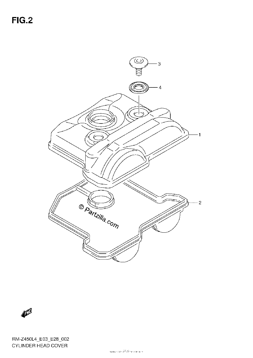 Diagrama de CYLINDER HEAD COVER