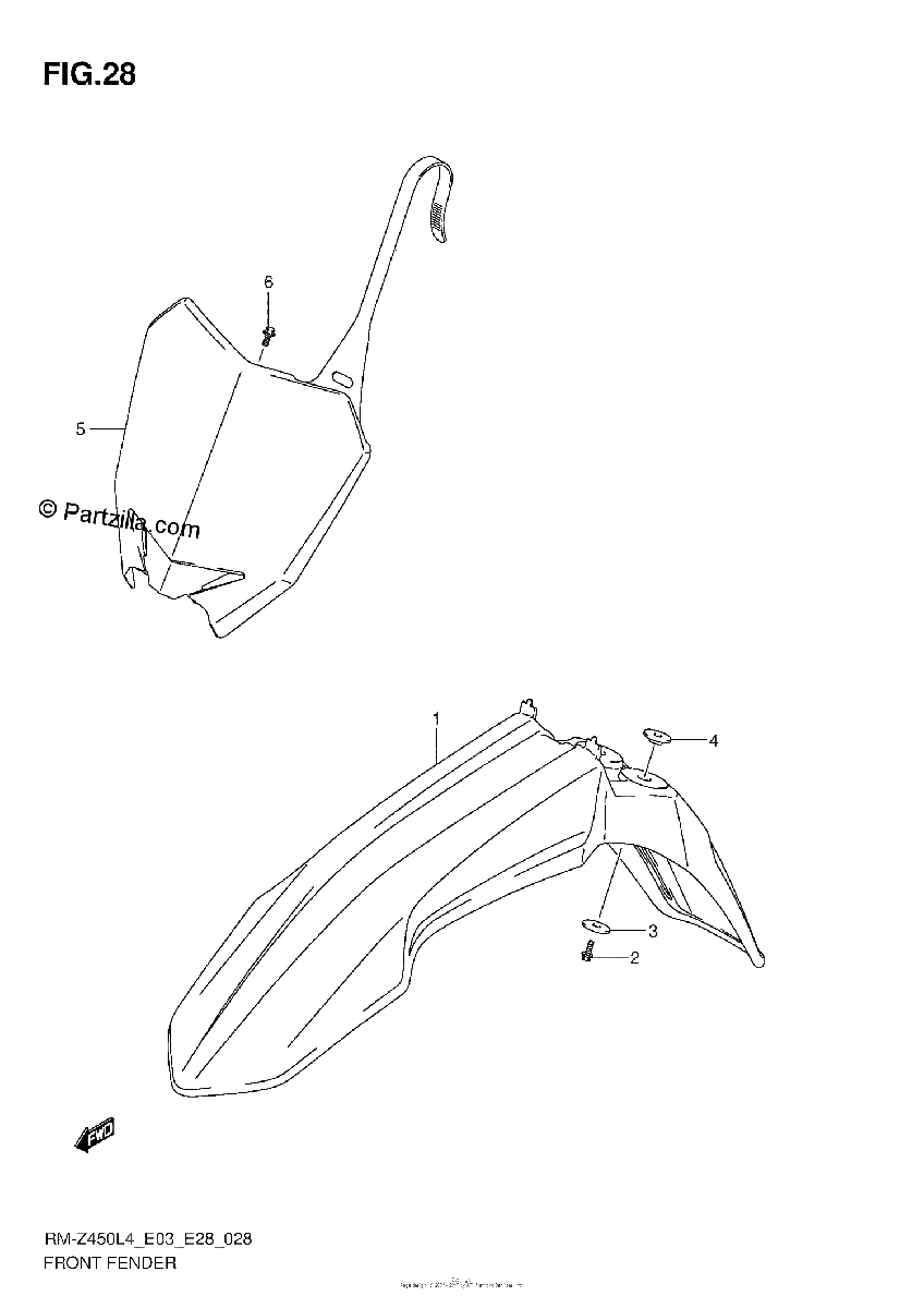 Diagrama de FRONT FENDER