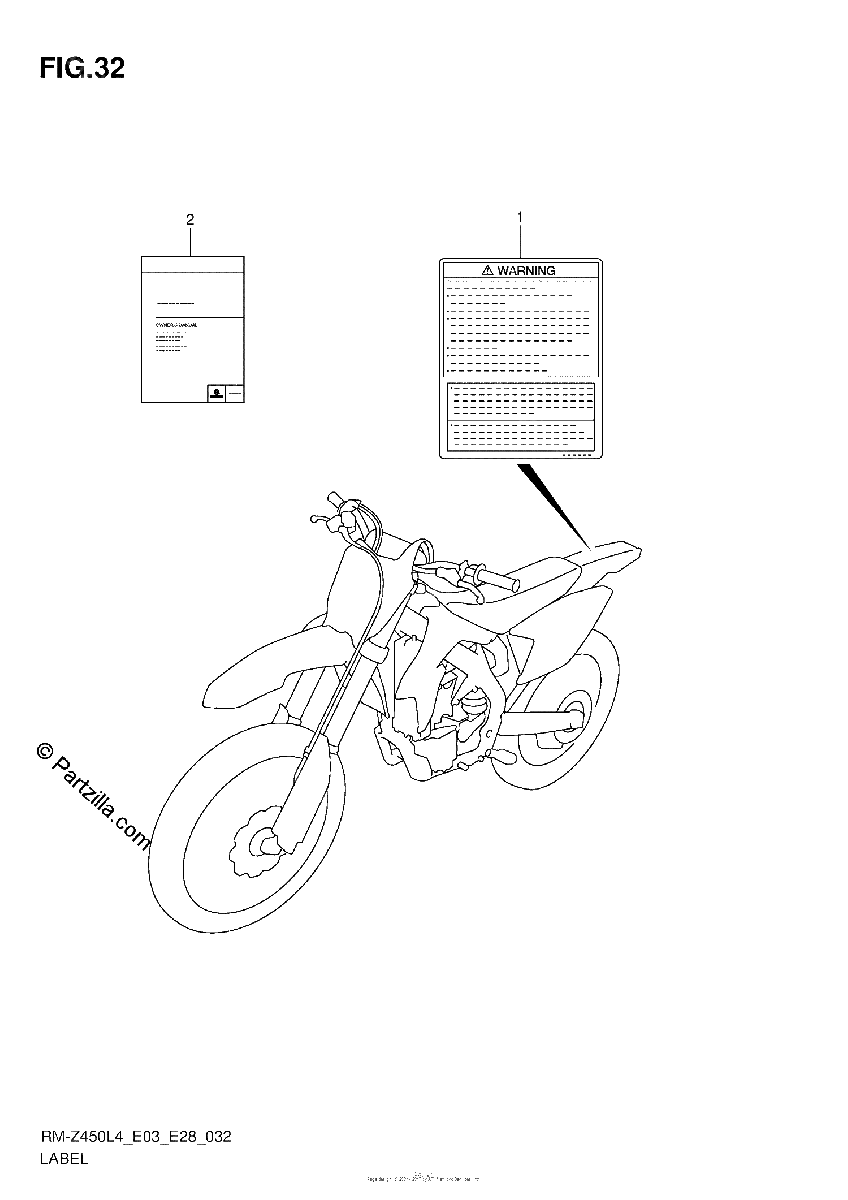 Diagrama de LABEL RM Z450L4 E03