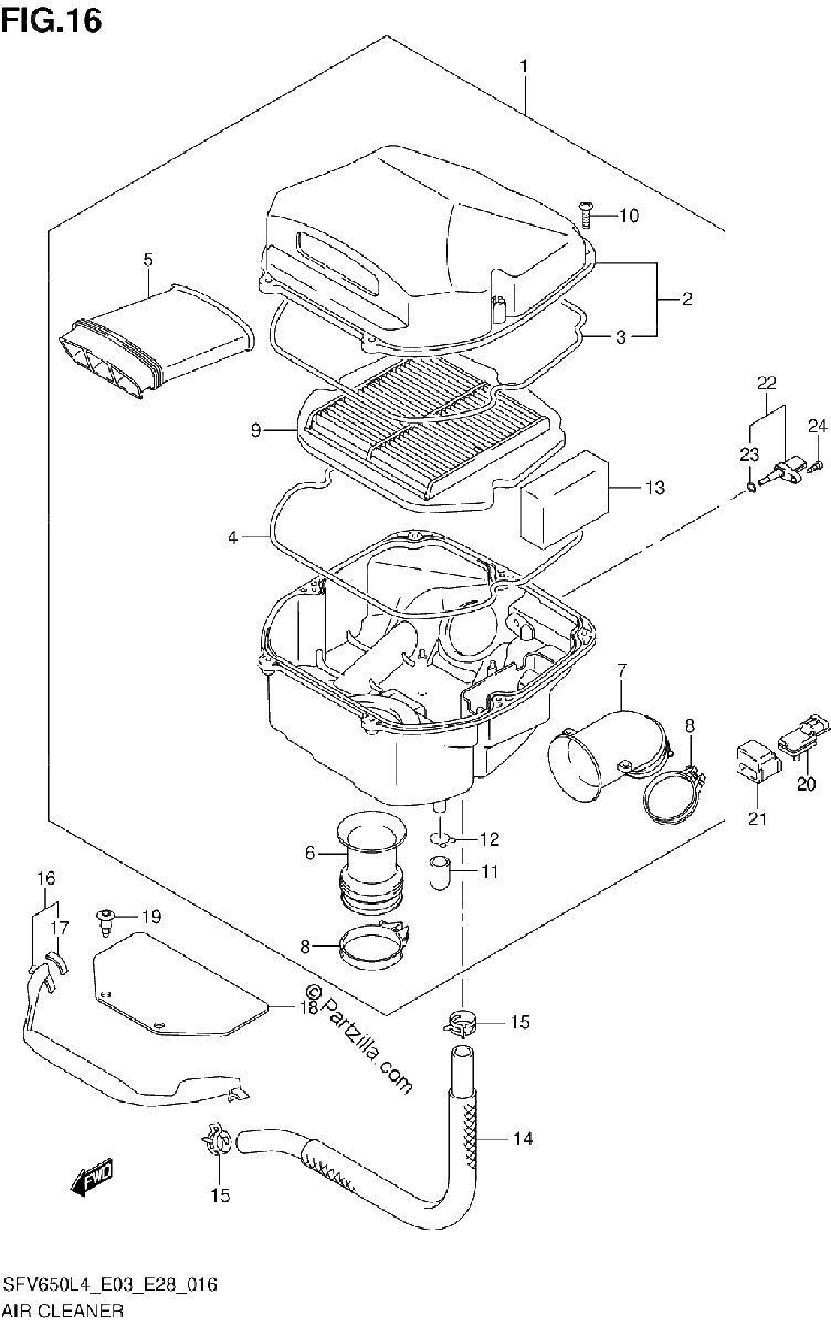 Diagrama de AIR CLEANER