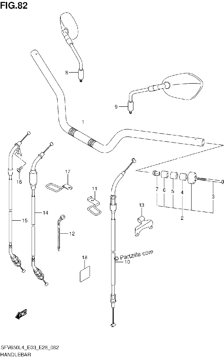 Diagrama de HANDLEBAR