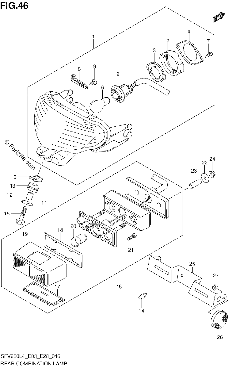 Diagrama de REAR COMBINATION LAMP
