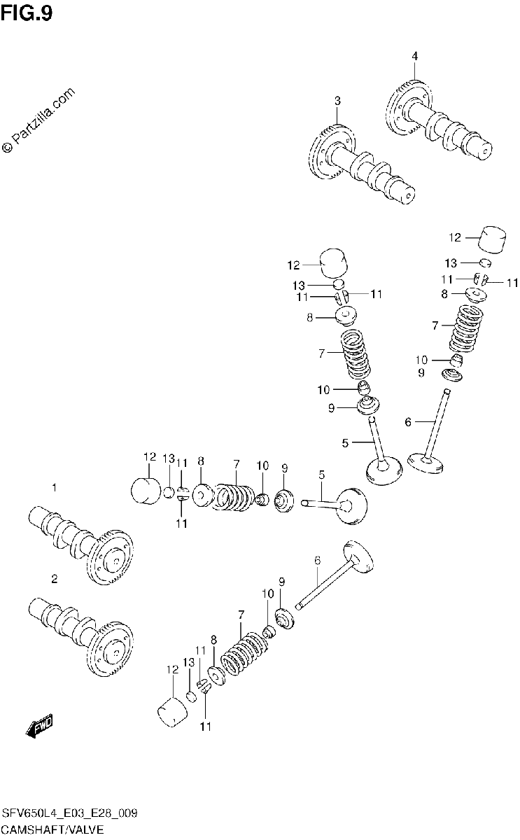 Diagrama de CAMSHAFT VALVE
