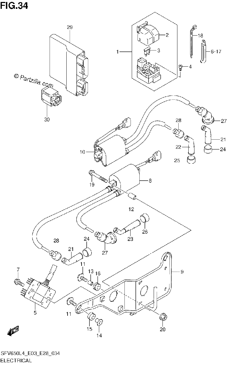 Diagrama de ELECTRICAL SFV650L4 E03