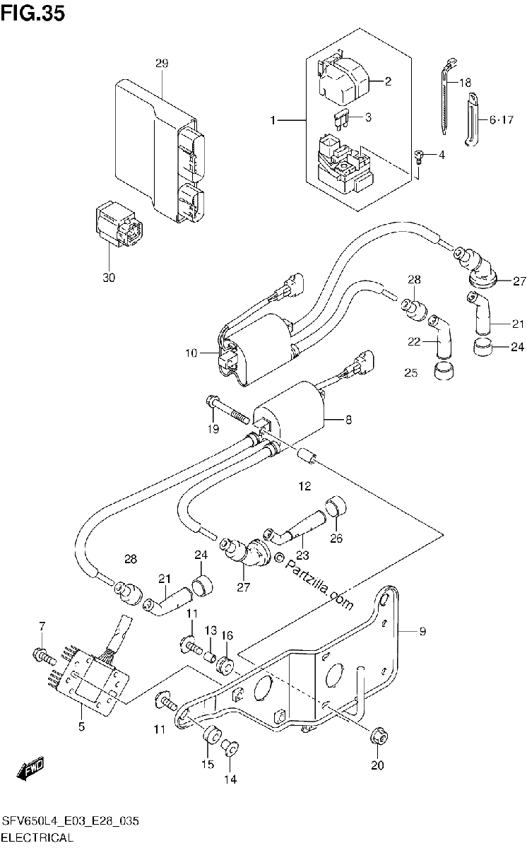 Diagrama de ELECTRICAL SFV650L4 E28