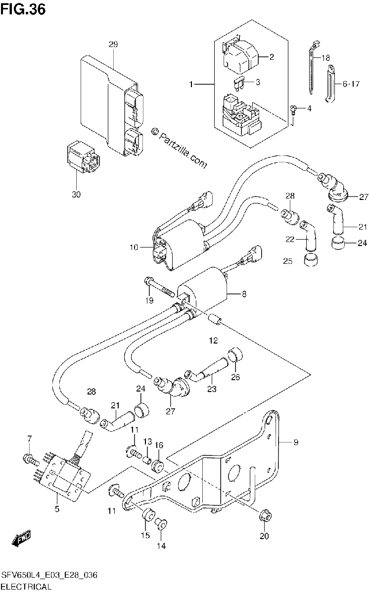 Diagrama de ELECTRICAL SFV650L4 E33