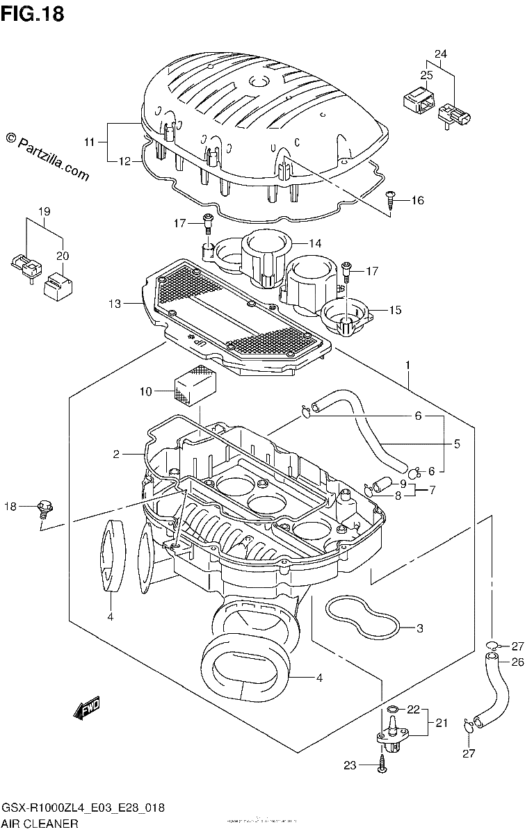 Diagrama de AIR CLEANER