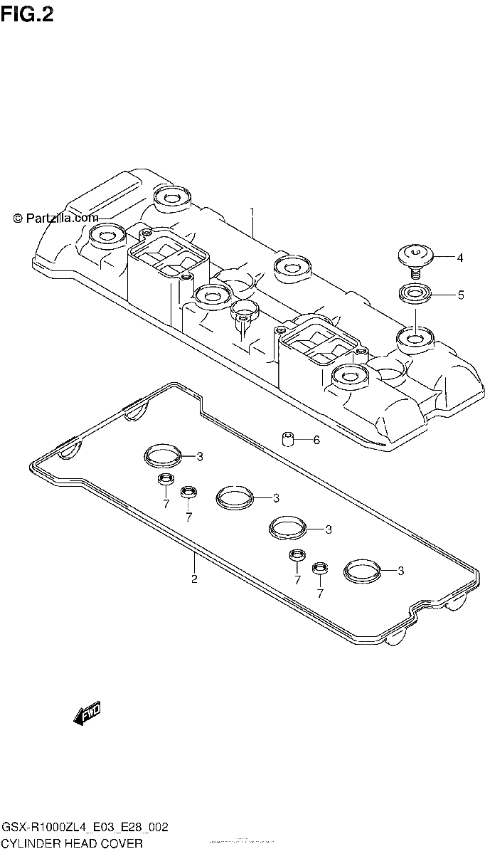 Diagrama de CYLINDER HEAD COVER