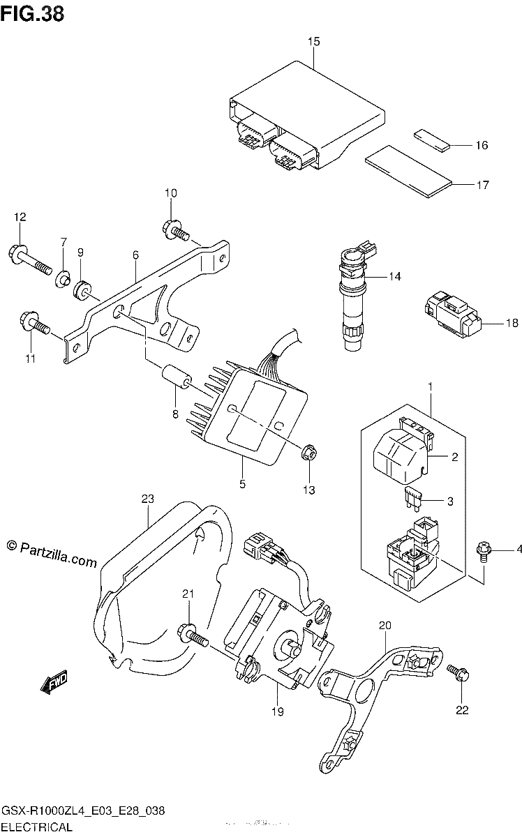 Diagrama de ELECTRICAL GSX R1000ZL4 E28
