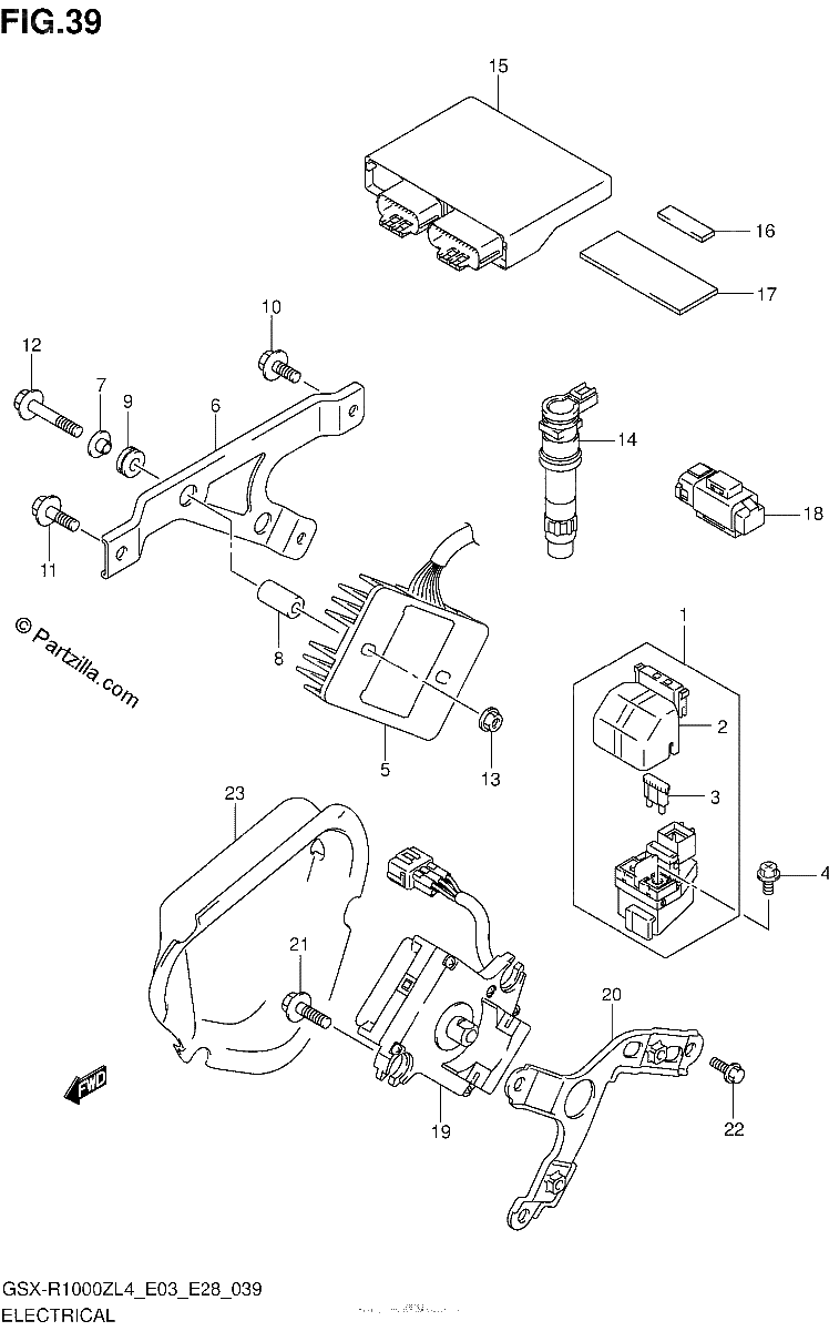 Diagrama de ELECTRICAL GSX R1000ZL4 E33