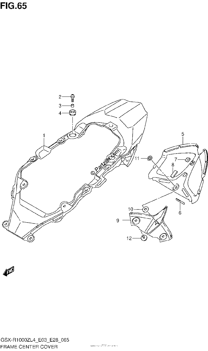 Diagrama de FRAME CENTER COVER