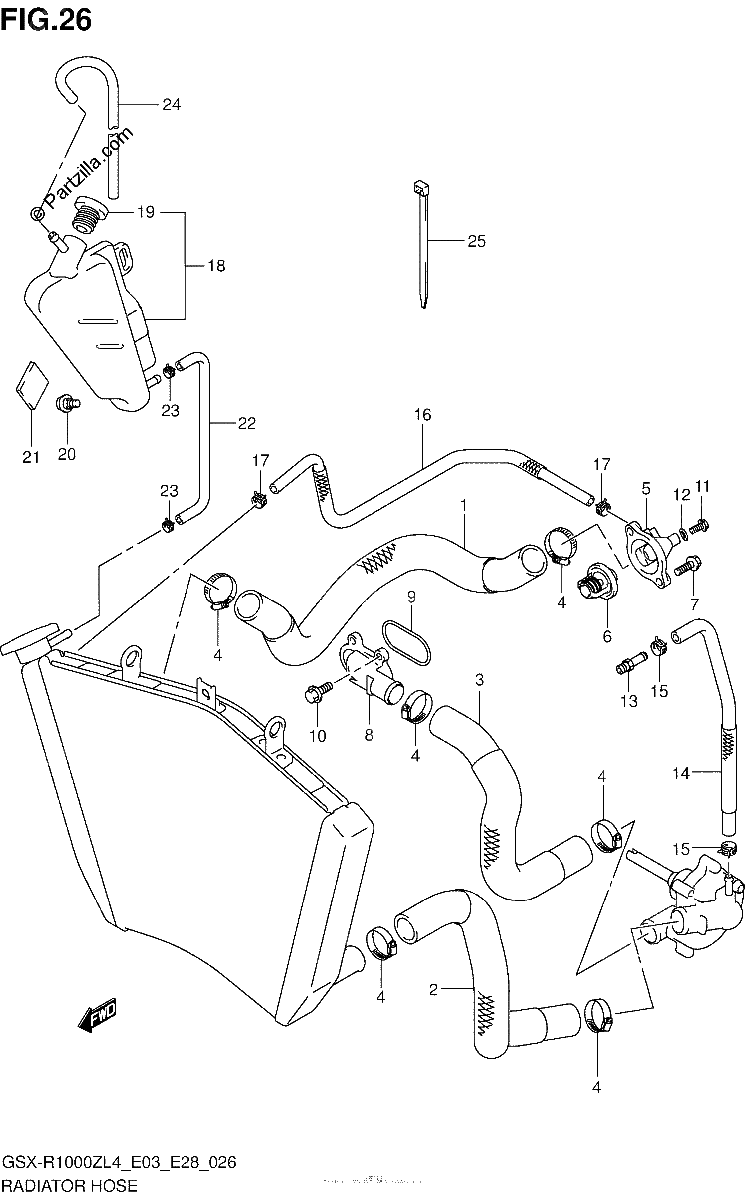 Diagrama de RADIATOR HOSE