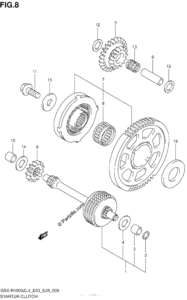 Diagrama de STARTER CLUTCH