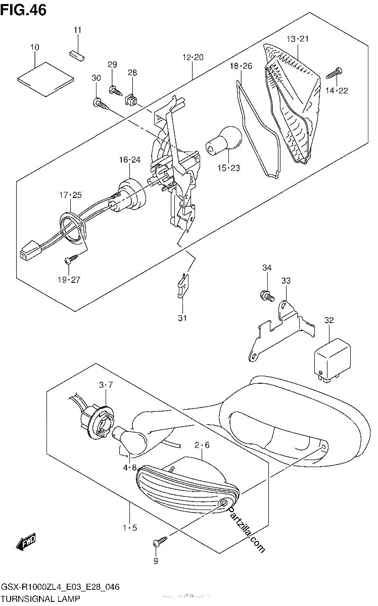 Diagrama de TURNSIGNAL LAMP