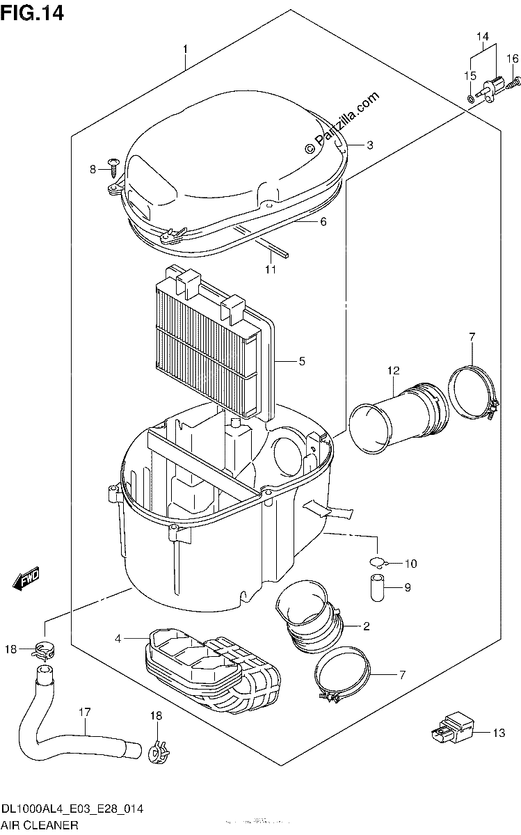 Diagrama de AIR CLEANER