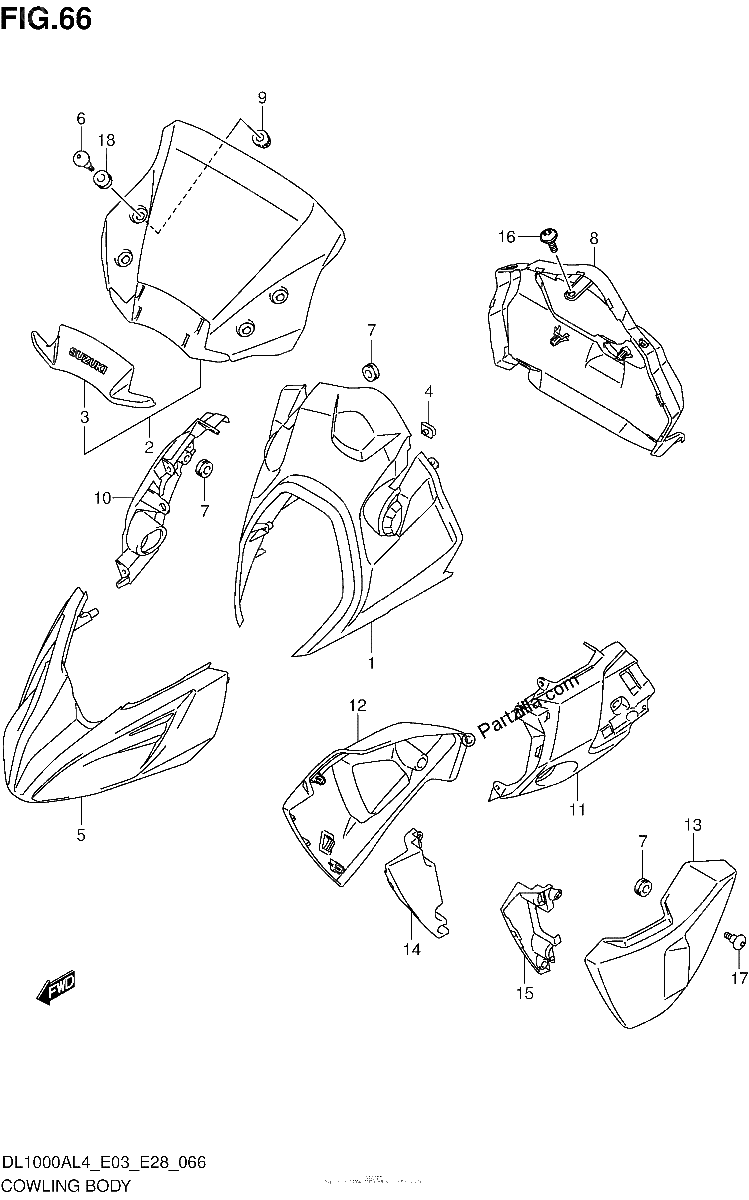 Diagrama de COWLING BODY