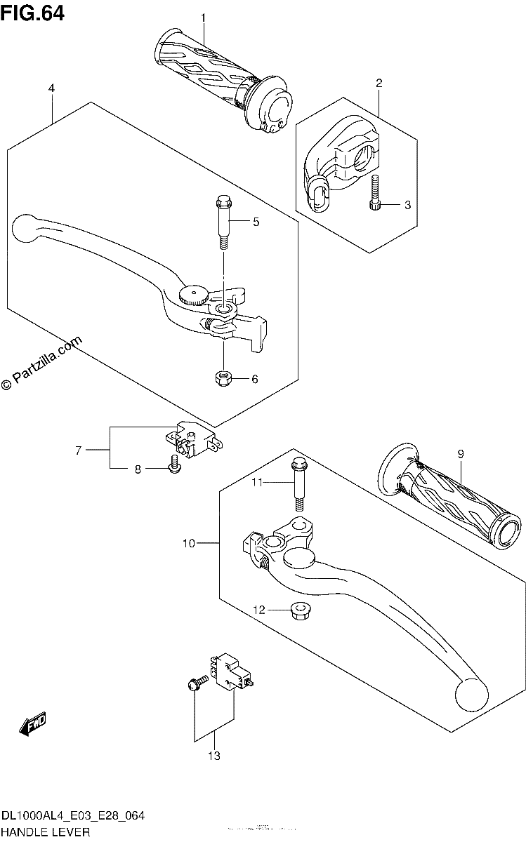 Diagrama de HANDLE LEVER