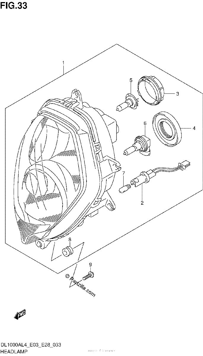 Diagrama de HEADLAMP
