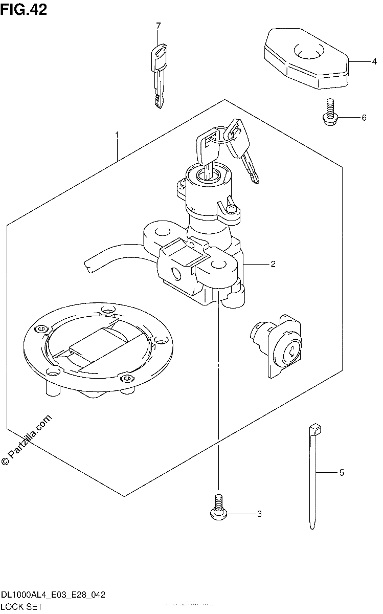 Diagrama de LOCK SET DL1000AL4 E28