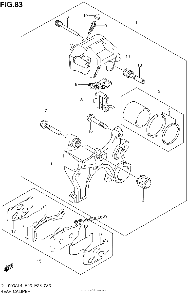 Diagrama de REAR CALIPER