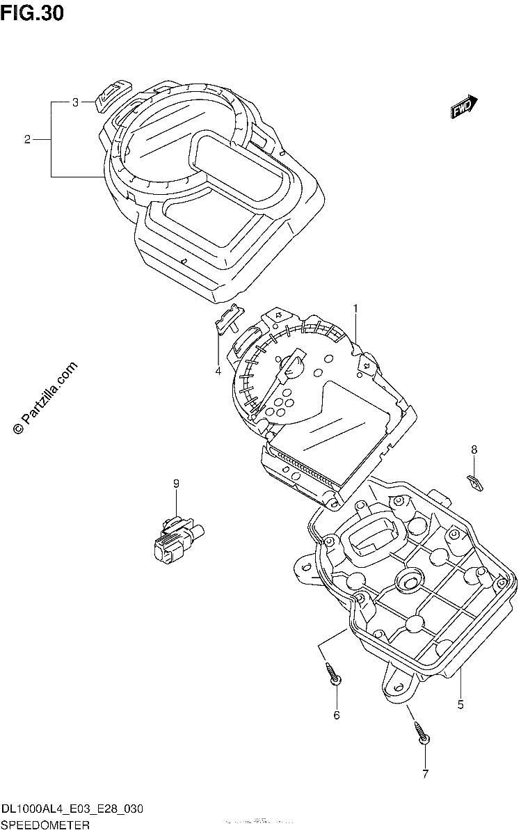 Diagrama de SPEEDOMETER DL1000AL4 E03