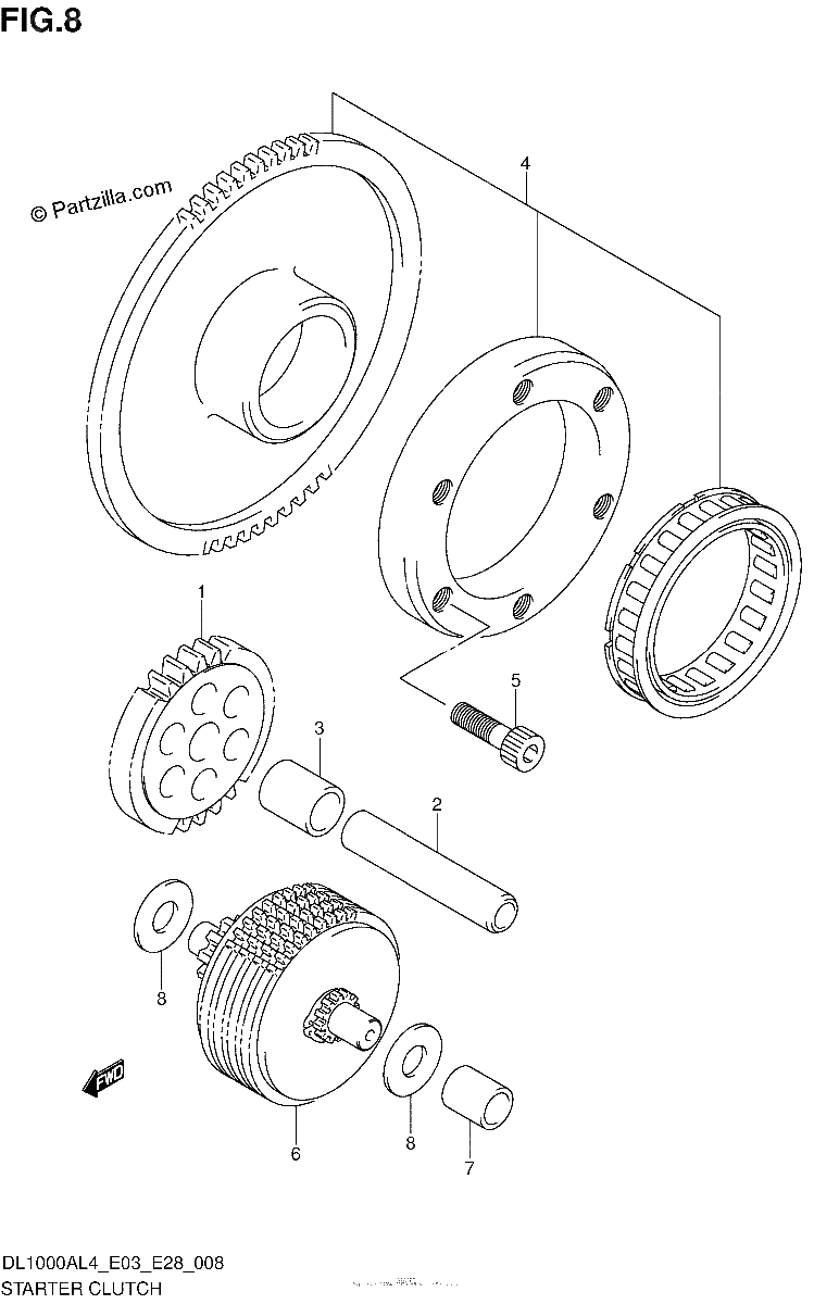 Diagrama de STARTER CLUTCH