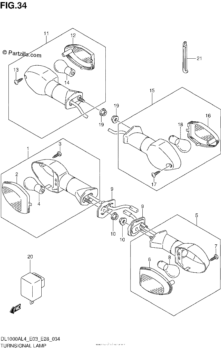 Diagrama de TURNSIGNAL LAMP
