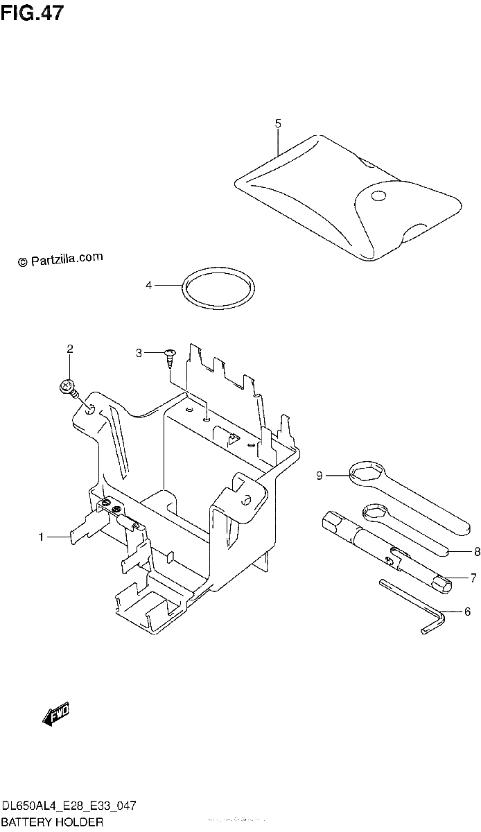 Diagrama de BATTERY HOLDER