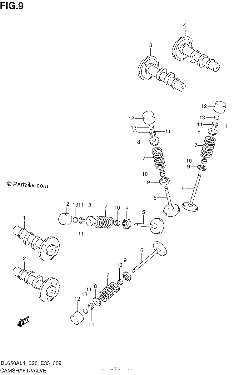 Diagrama de CAMSHAFT VALVE
