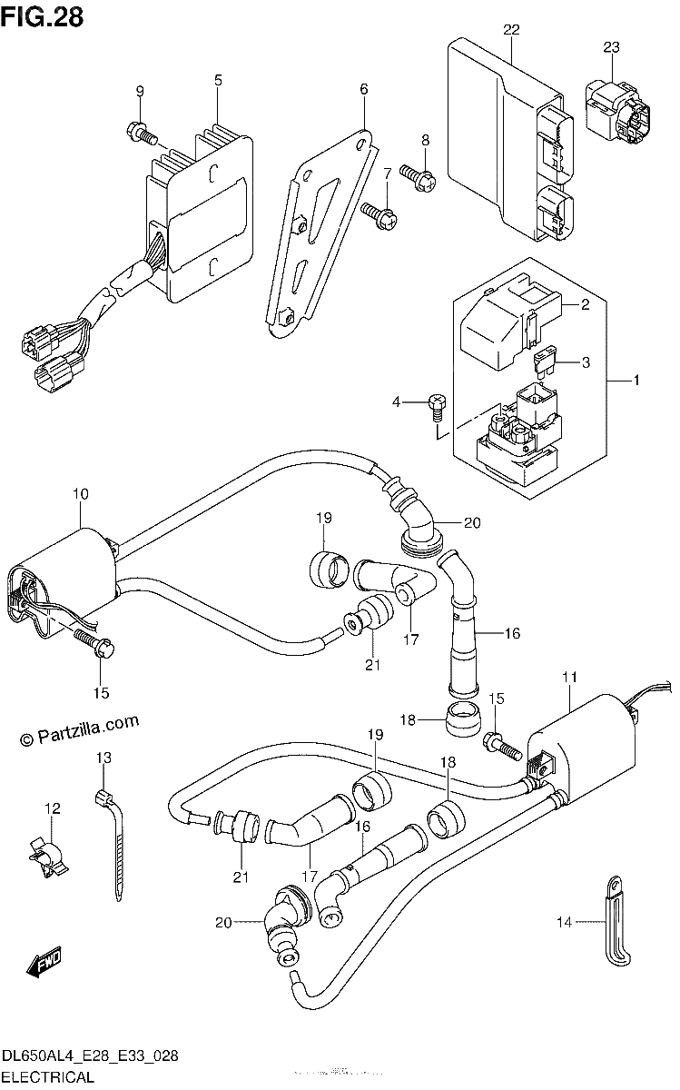 Diagrama de ELECTRICAL DL650AL4 E33