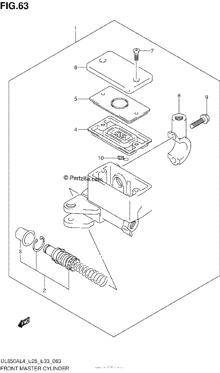 Diagrama de FRONT MASTER CYLINDER