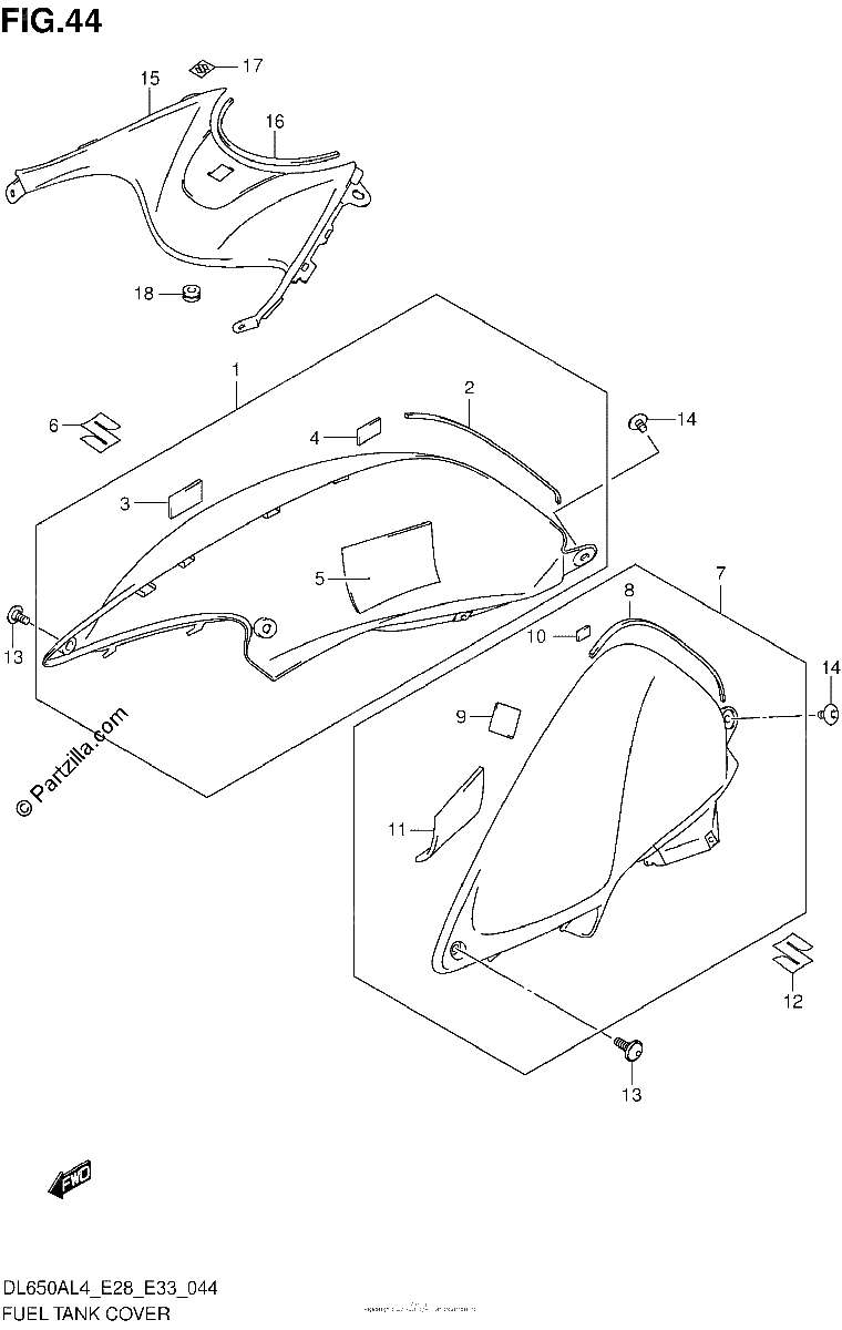 Diagrama de FUEL TANK COVER