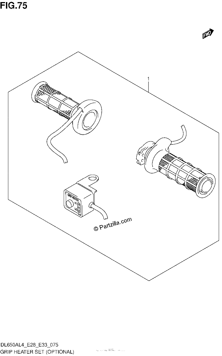 Diagrama de GRIP HEATER SET OPTIONAL