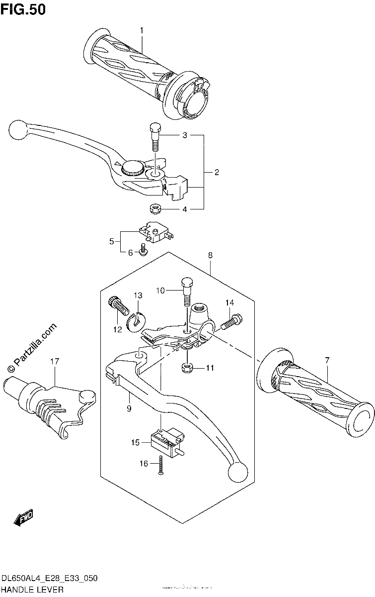 Diagrama de HANDLE LEVER