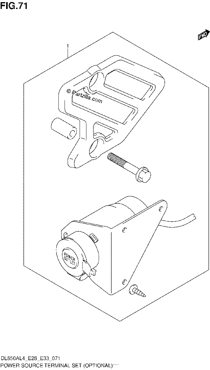 Diagrama de POWER SOURCE TERMINAL SET OPTIONAL