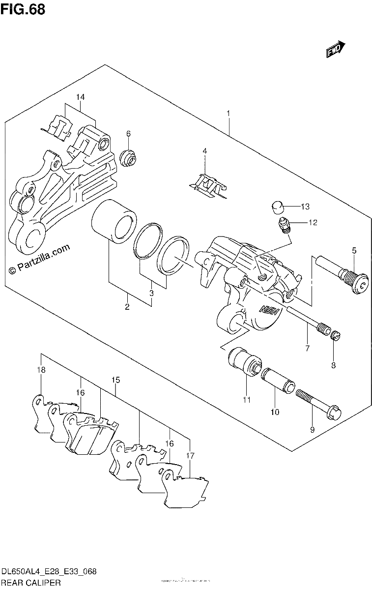 Diagrama de REAR CALIPER