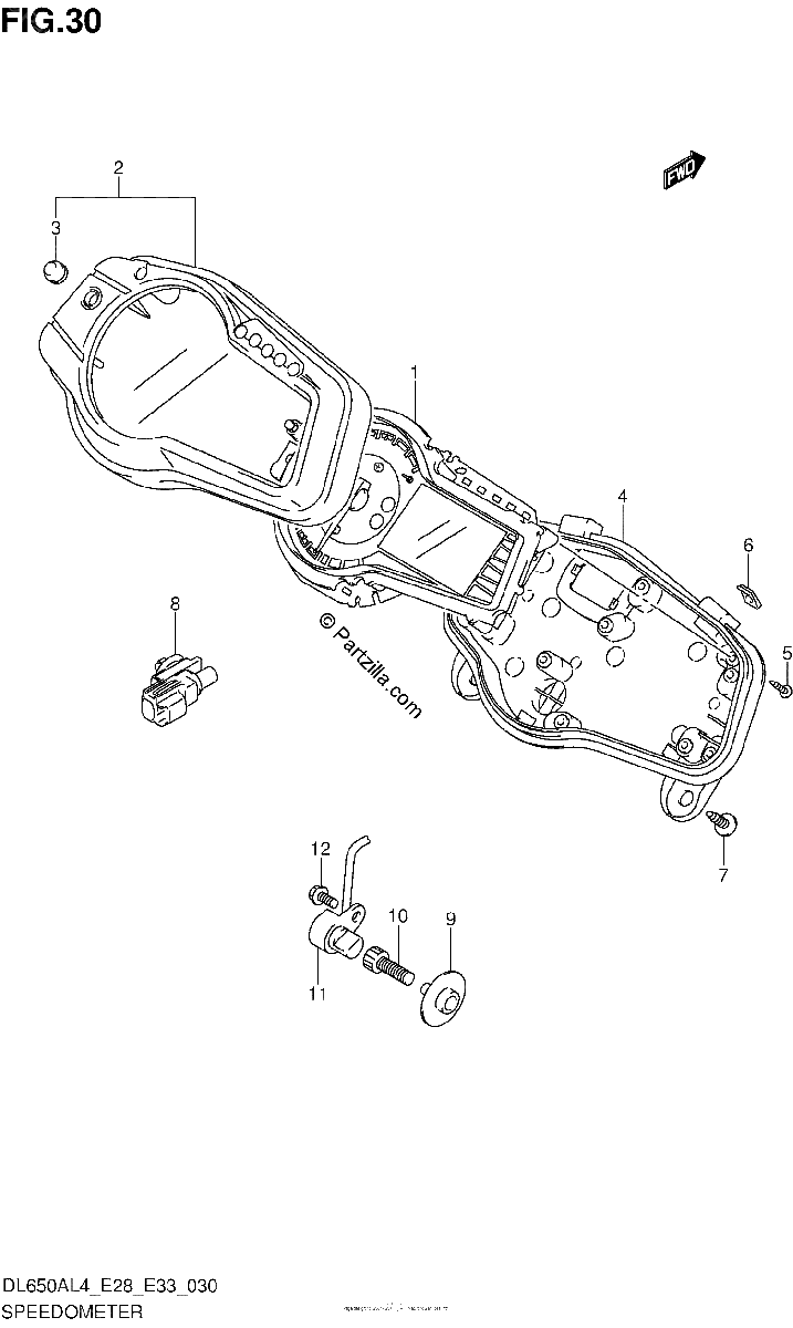 Diagrama de SPEEDOMETER DL650AL4 E33