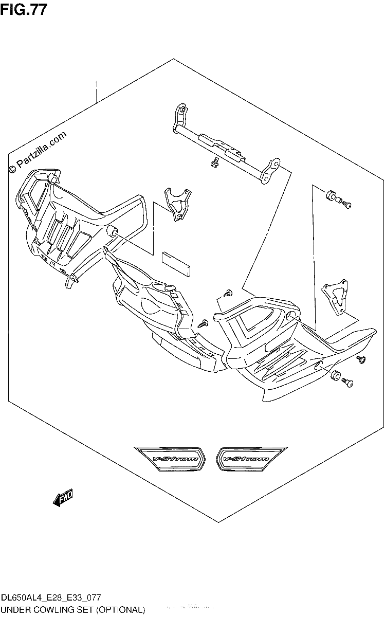 Diagrama de UNDER COWLING SET OPTIONAL