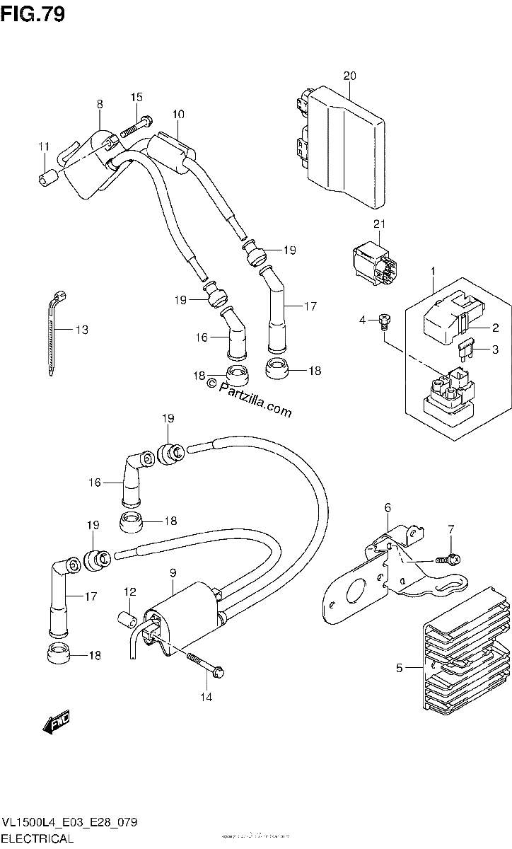 Diagrama de ELECTRICAL VL1500L4 E28