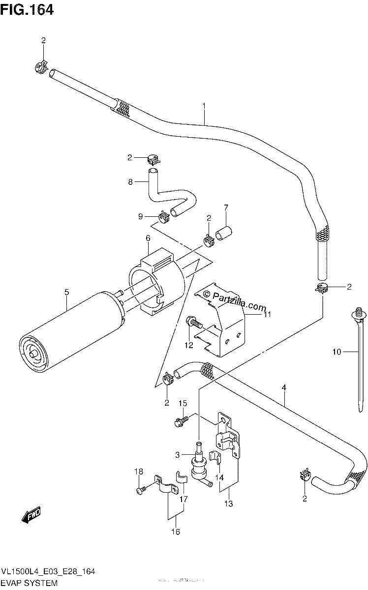 Diagrama de EVAP SYSTEM VL1500L4 E33