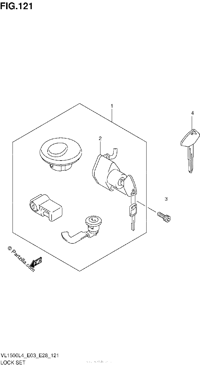 Diagrama de LOCK SET VL1500L4 E28
