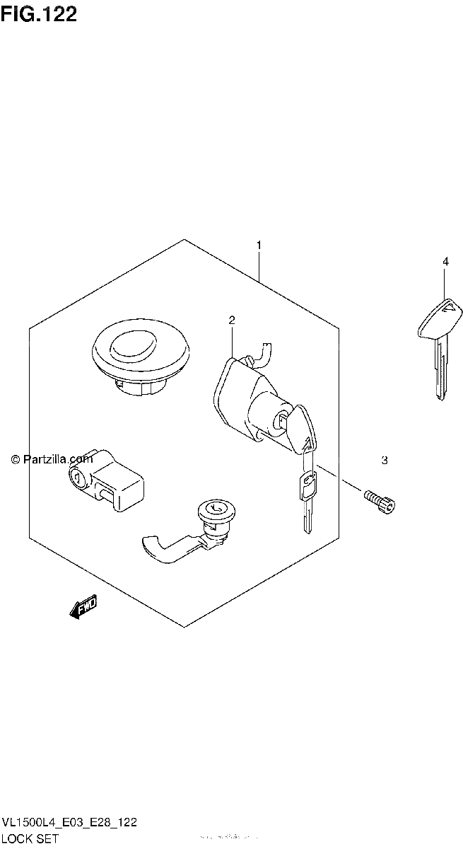 Diagrama de LOCK SET VL1500L4 E33