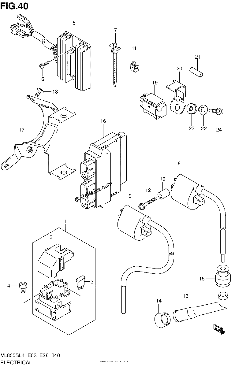 Diagrama de ELECTRICAL VL800BL4 E03
