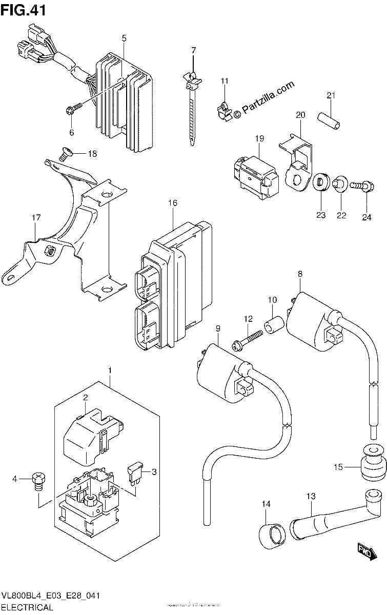 Diagrama de ELECTRICAL VL800BL4 E28