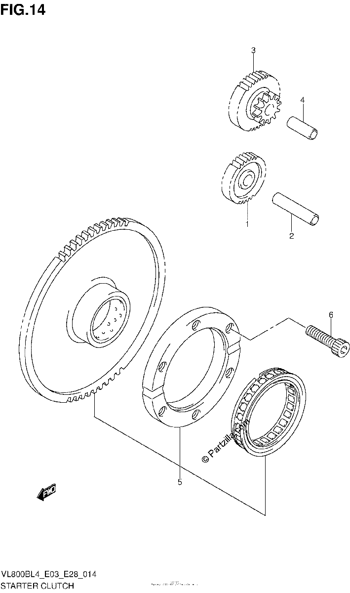 Diagrama de STARTER CLUTCH